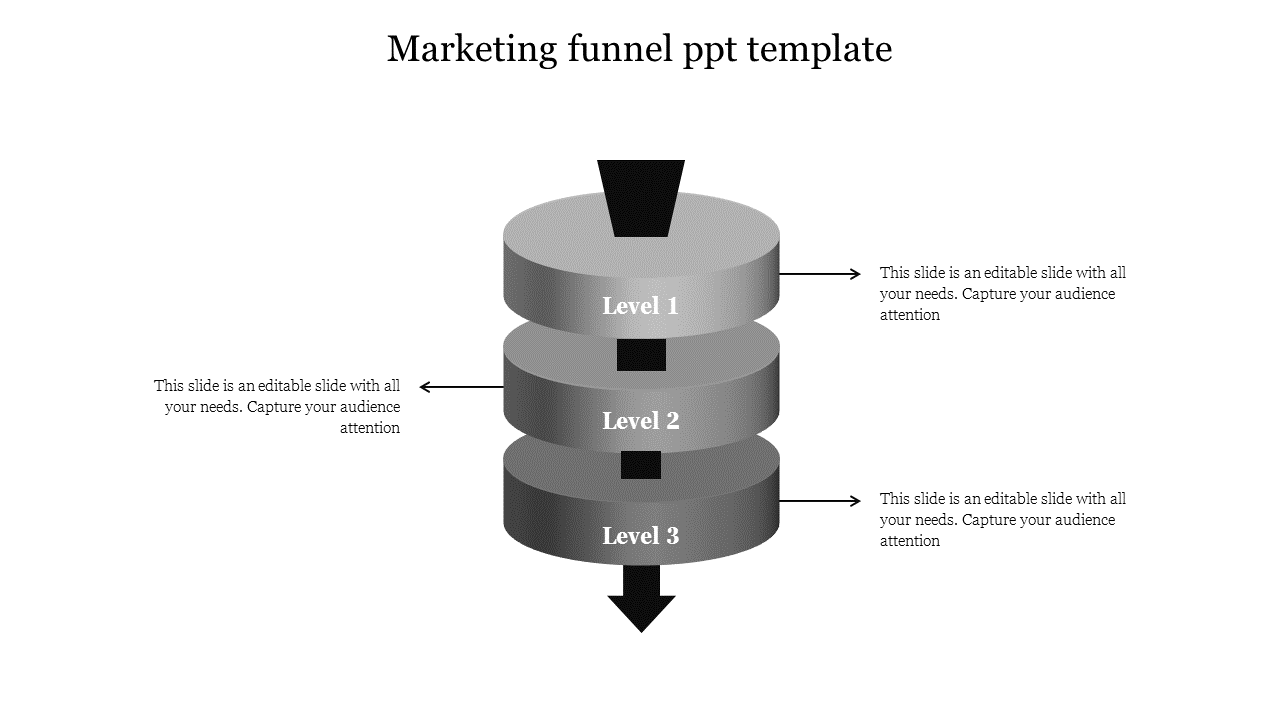 marketing funnel ppt template-3-Gray